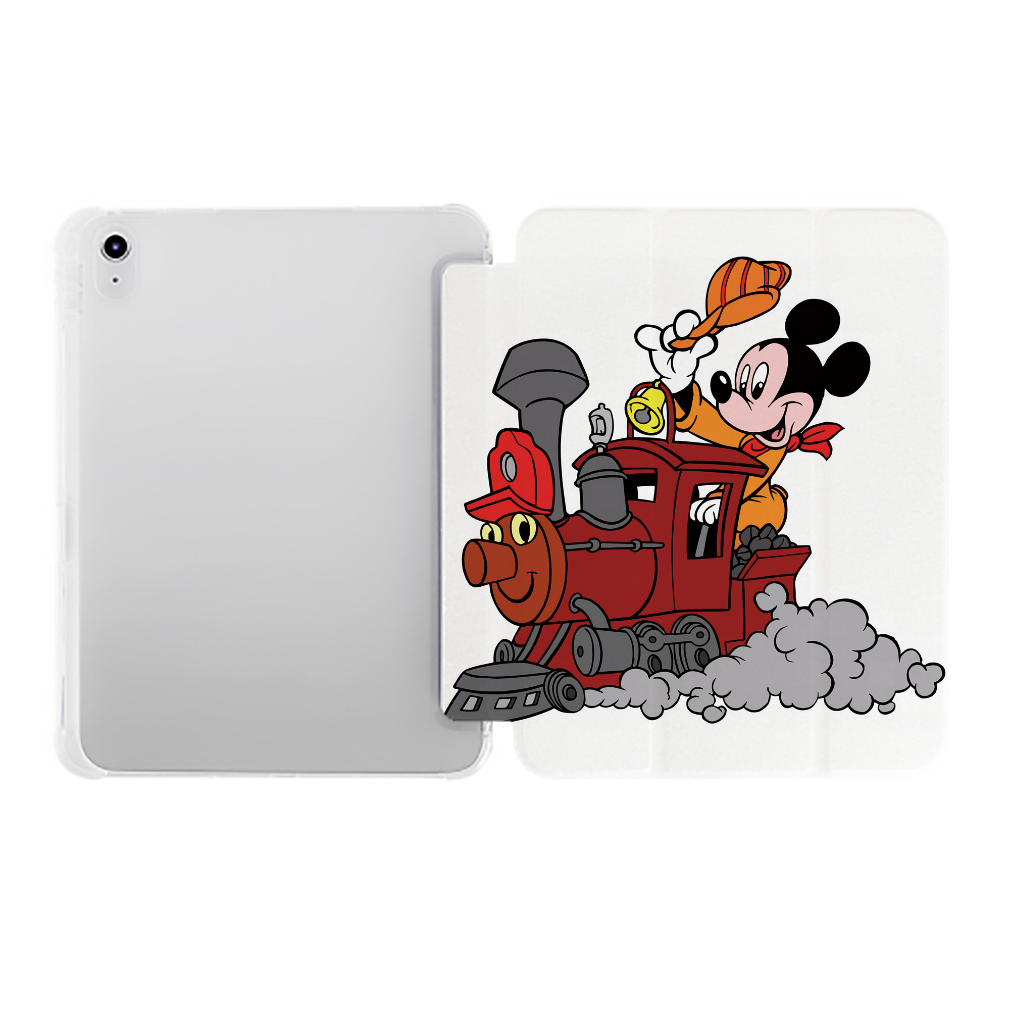 （画像用） ミッキーマウス Mickey Mouse IPad ケース ペン収納付き 三つ折りスタンド PUレザー×シリコン 対応機種9.5/10.5/10.9インチ